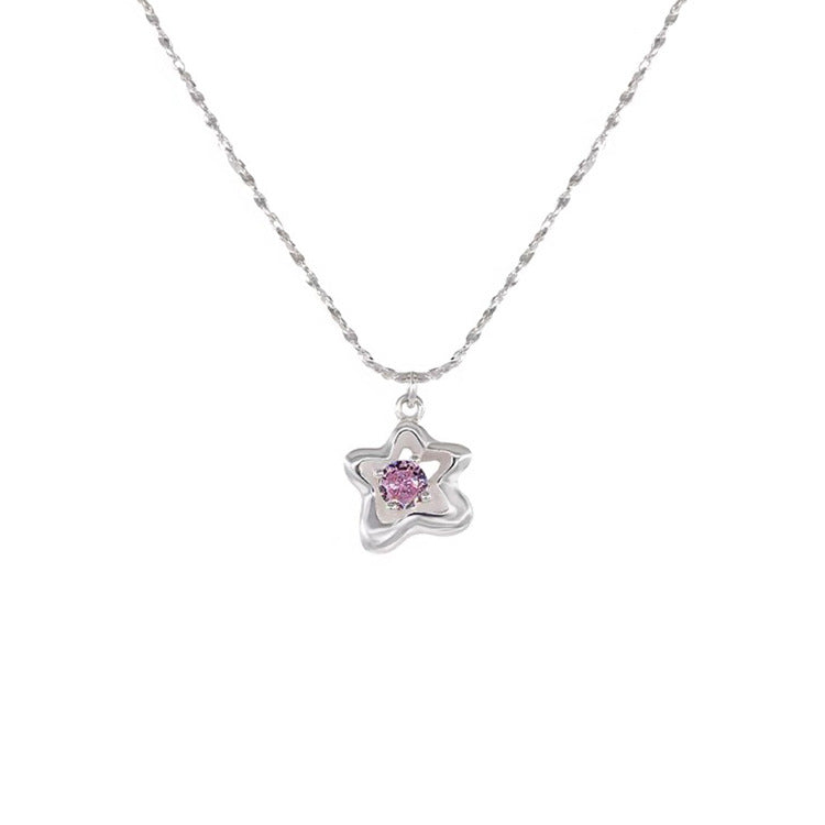 Colliers féminins avec pendentif étoile à cinq branches en métal irrégulier