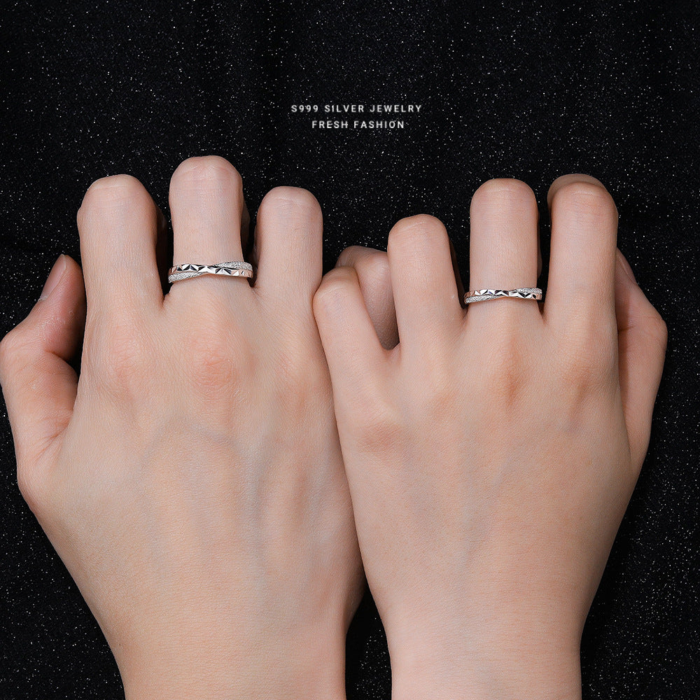 Women's & Men's Valentine's Day Star Sea Couple Simple Rings