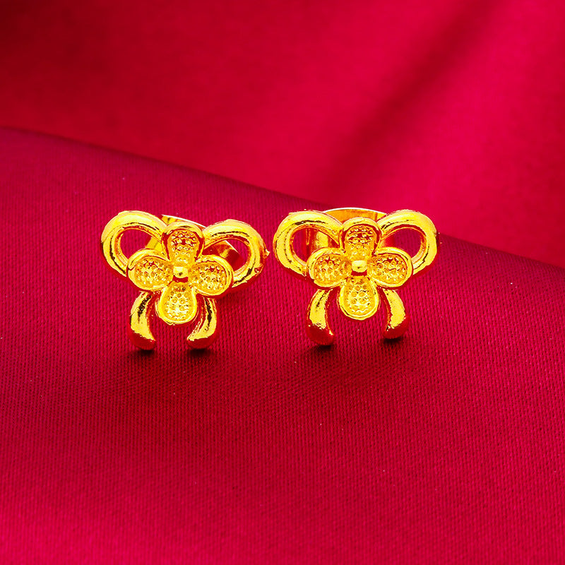 Women's Vietnam Placer Gold Fashion Butterfly Live Earrings