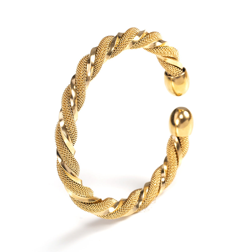 Open Titanium Steel Stainless Mixed Exaggerated Bracelet