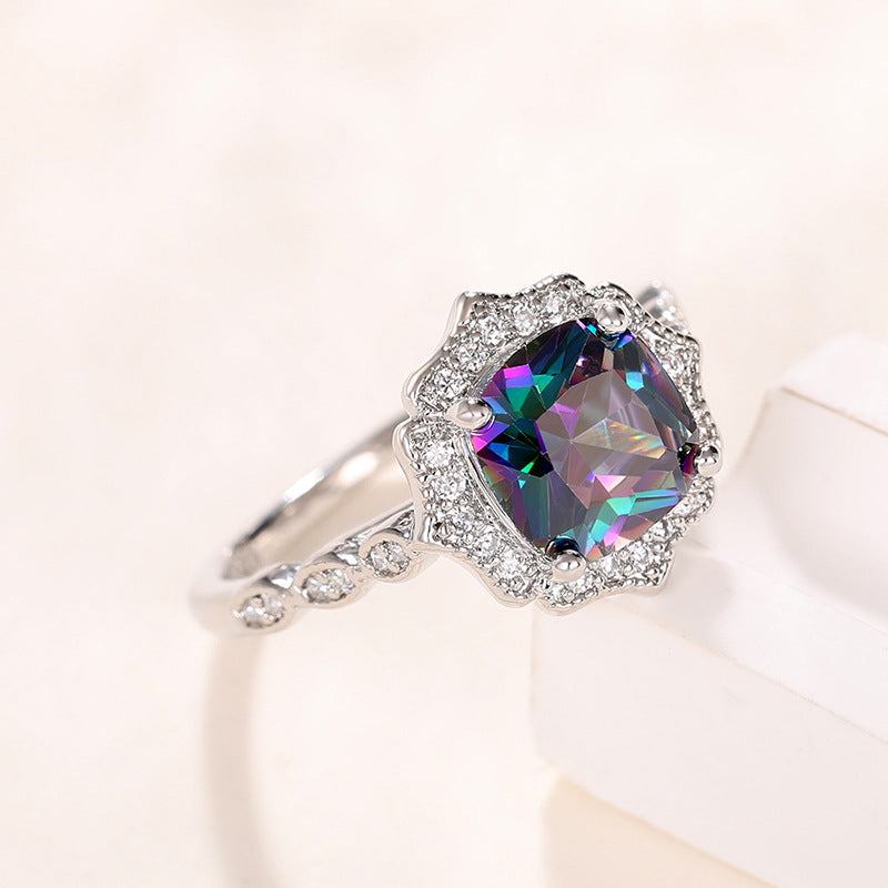 Female Week Commemorative Gift Color Bridal Wedding Rings