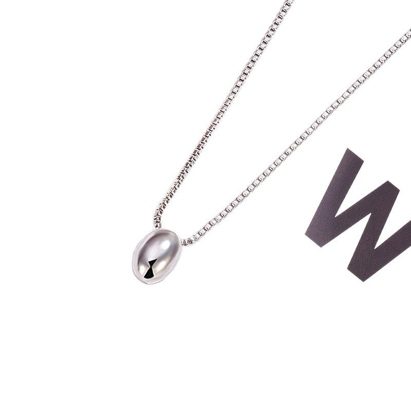 Women's Simple Glossy For Fashion Elegant Oval Clavicle Chain Necklaces