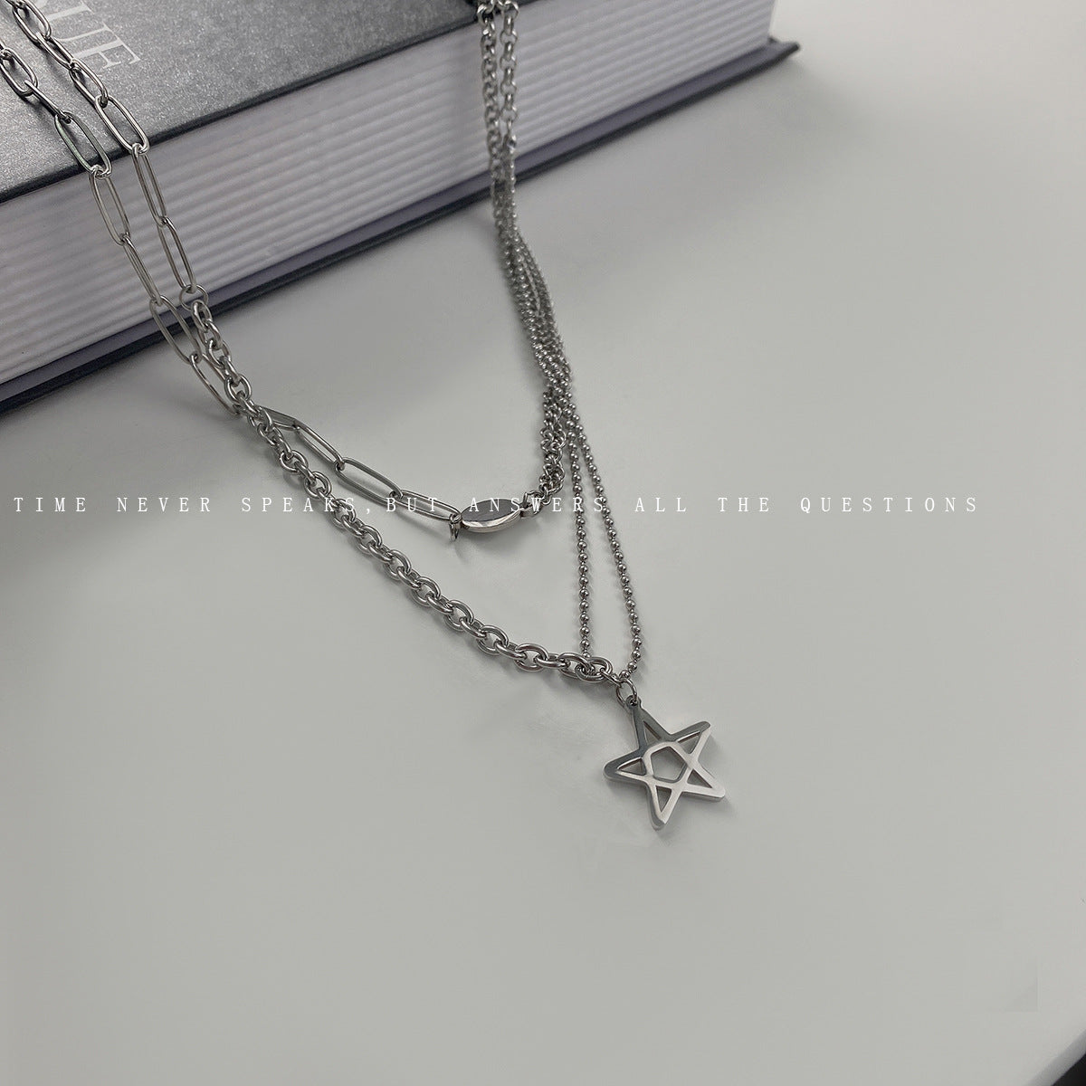 Women's Star Fashion Stitching Hip Hop Hot Clavicle Necklaces