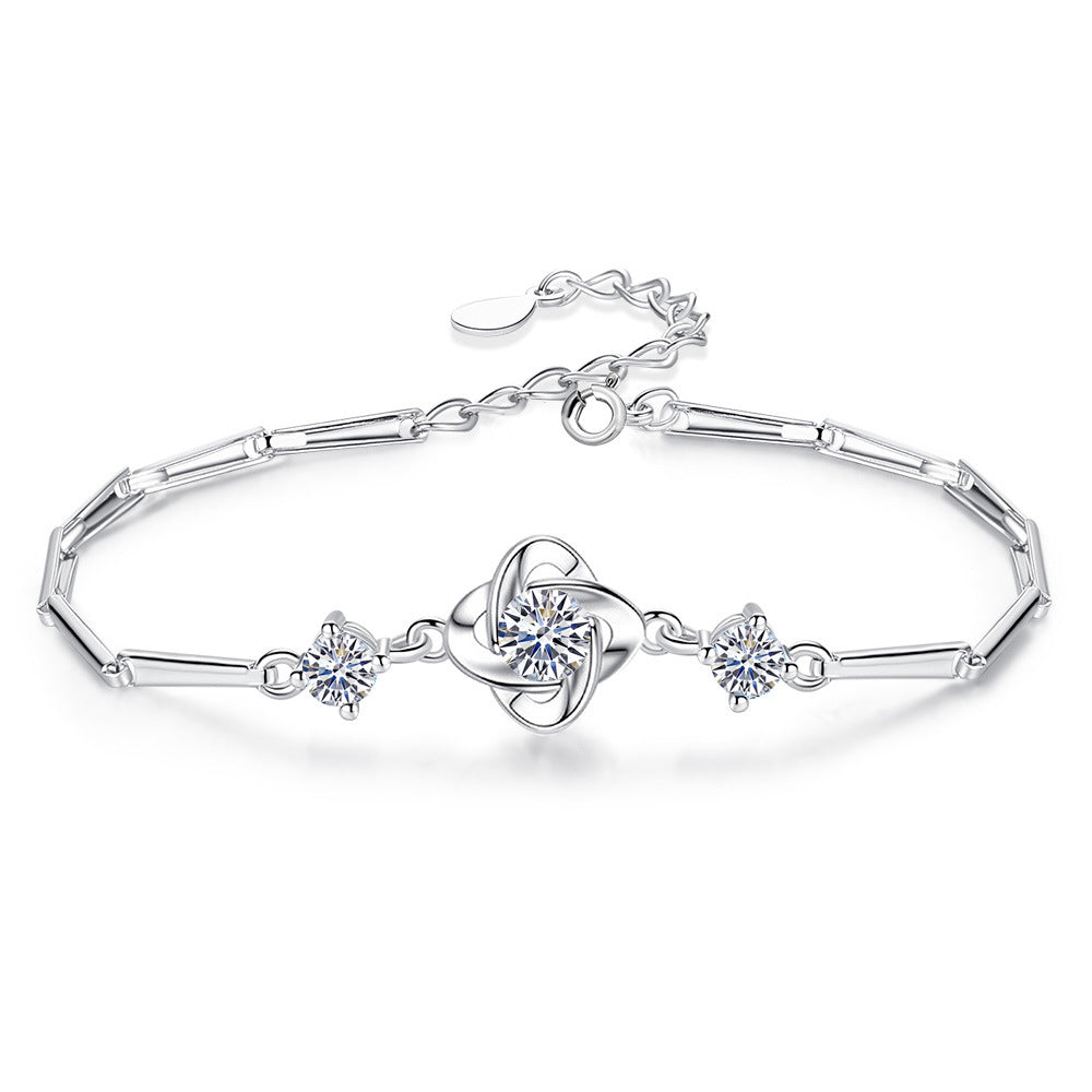 Grass Leaf Crystal Female Design Girlfriends Bracelets