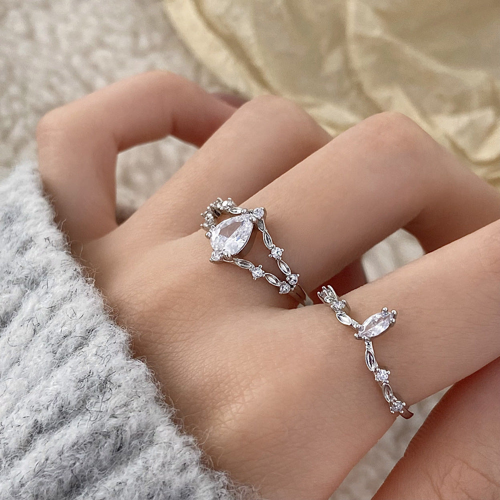 Offene, hochwertige, elegante Ringe im Feen-Design