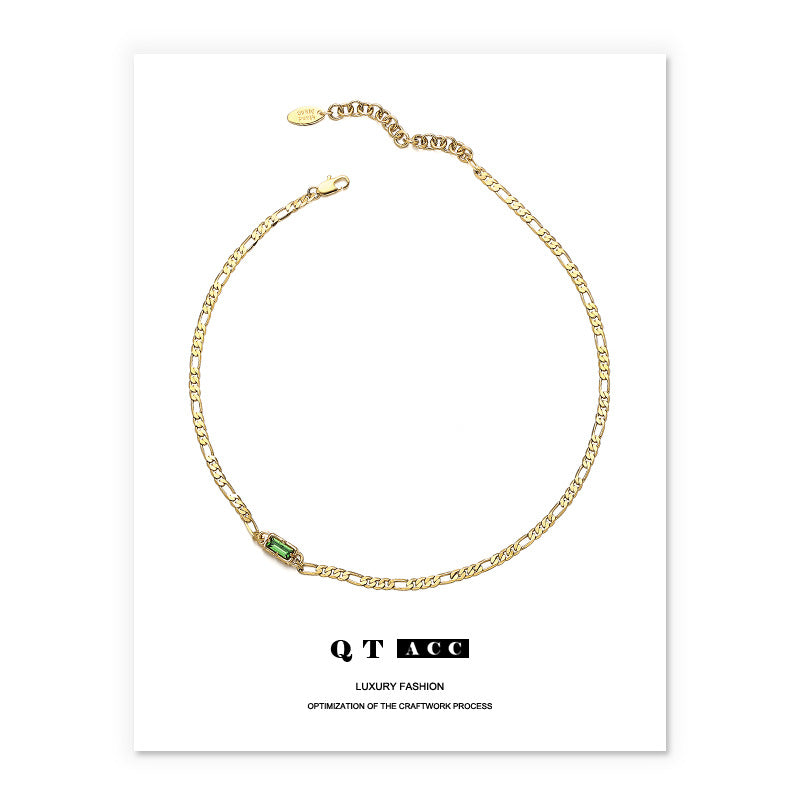 Colliers en laiton plaqué or, Style Vintage français, niche exquise, à la mode