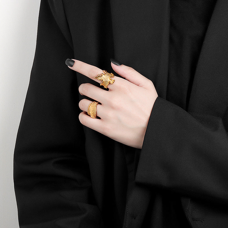 Wide Surface Female Opening Irregular Concave Rings