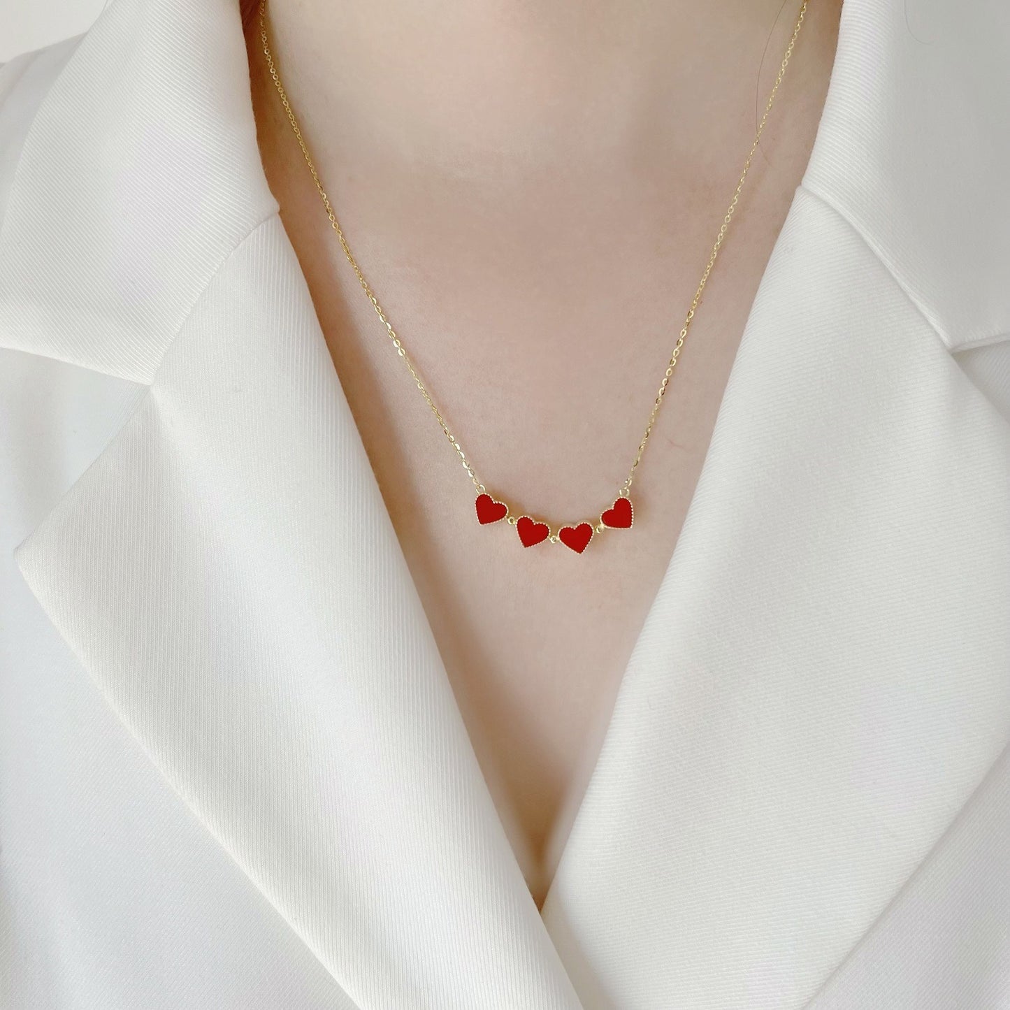 Women's Pendant Double-sided Four-leaf Clover Light Luxury Minority Necklaces