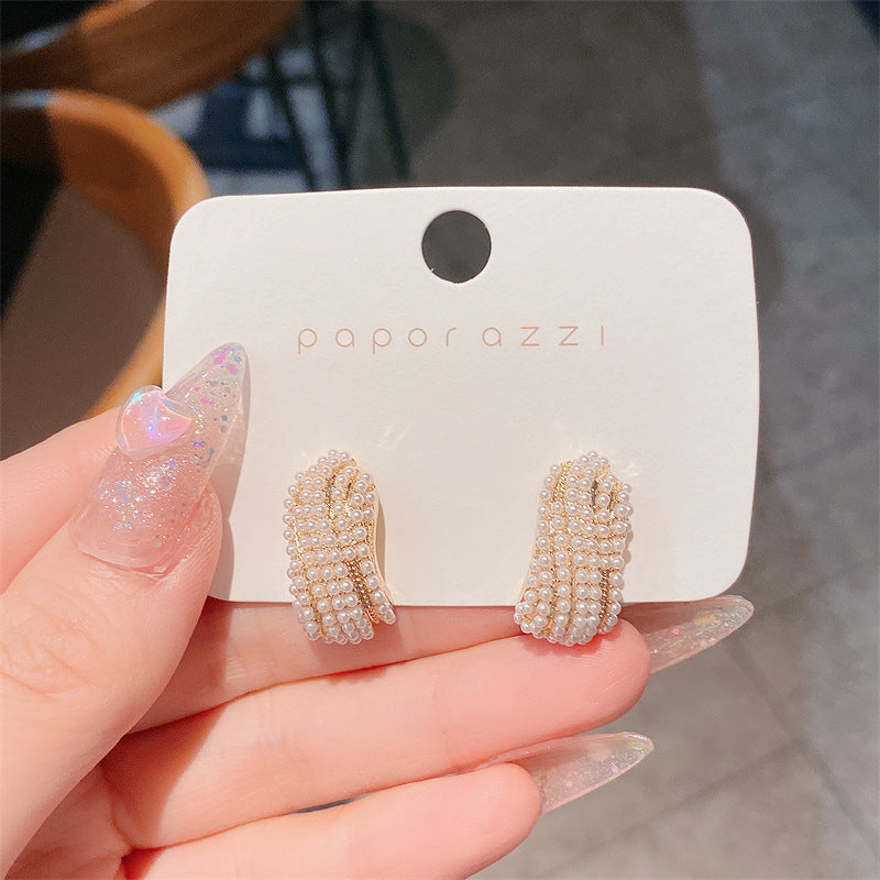 Creative Fashion Handmade Pearl Grace Sier Earrings