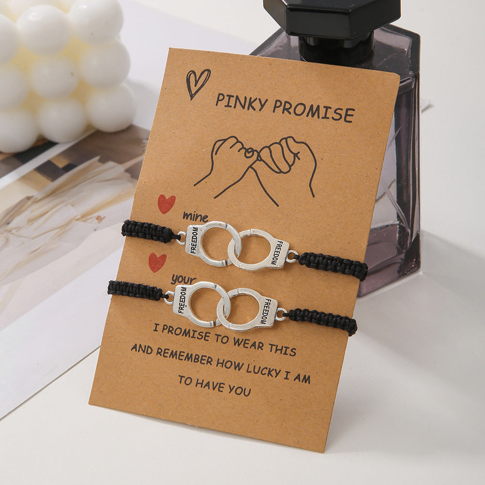 Freundschaftskarte, kreative Persönlichkeit, Legierung, große Armbänder