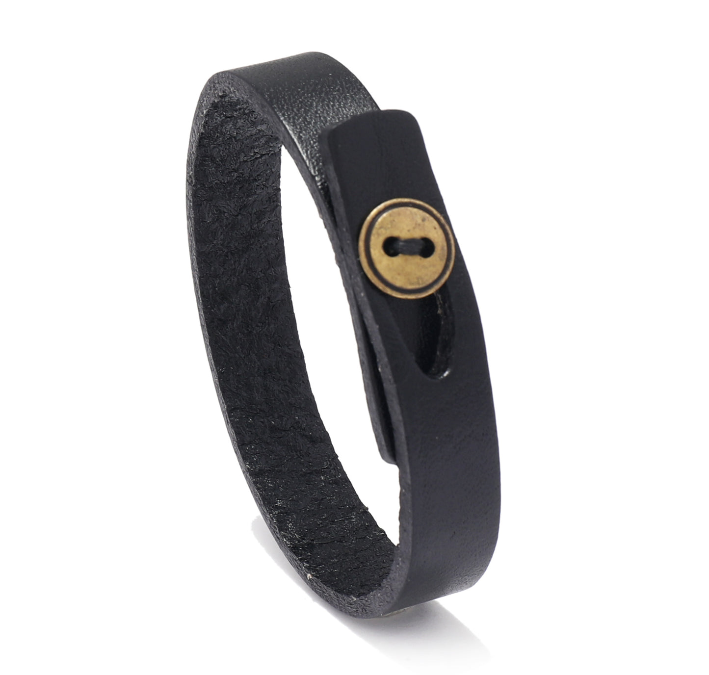 Damen & Herren & einfache Persönlichkeit Retro-Rinderleder beliebte Armbänder