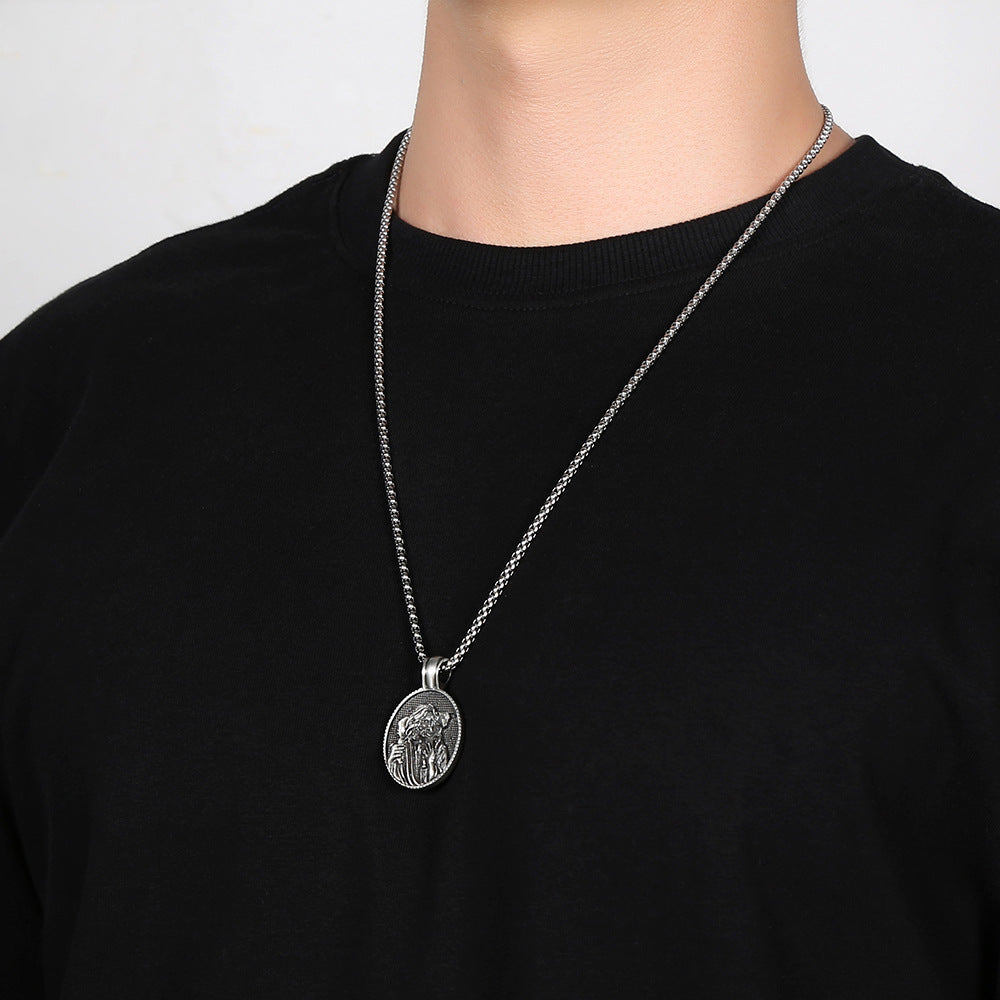 Men's Vintage Style Pendant Sweater Chain Jewelry Necklaces