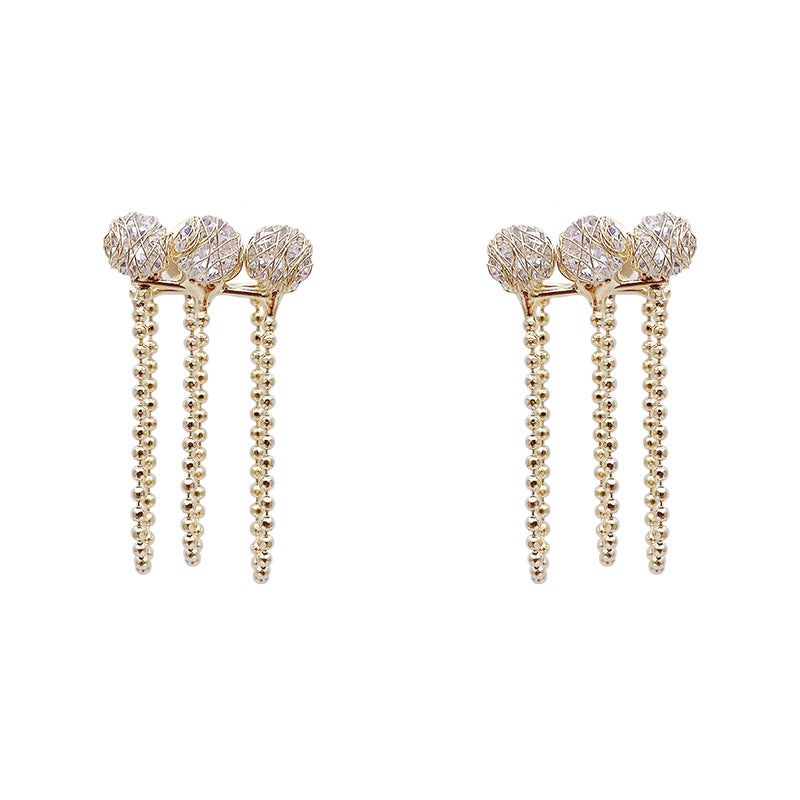 Beads Autumn Light Luxury Temperament Sweet Earrings