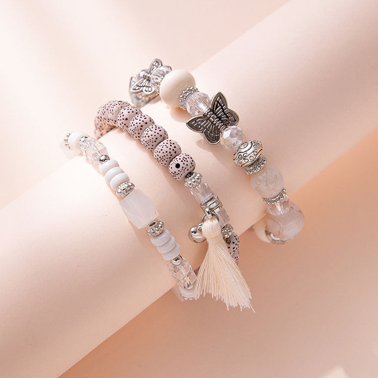 Beliebte handgefertigte Bodhi-Perlenarmbänder aus Schmetterlingsglas