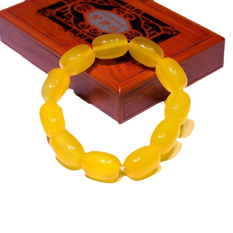 Agate Barrel Shaped Bead Right Rain Chalcedony Bulge Bracelets