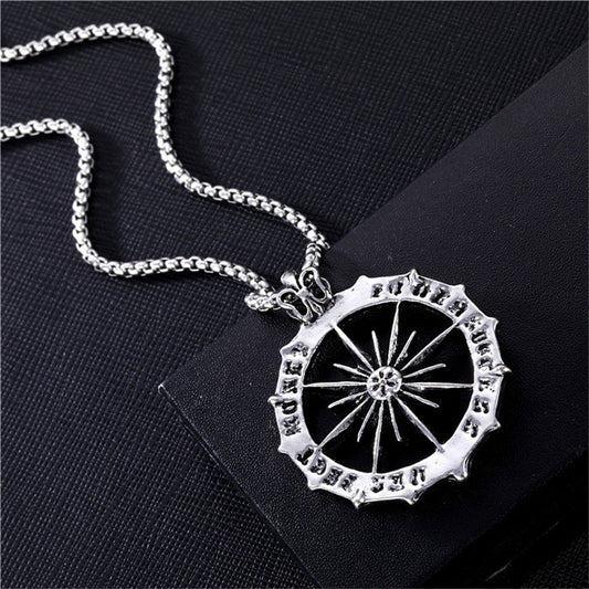 Round Alloy Pendant Unique Hipster Punk Necklaces