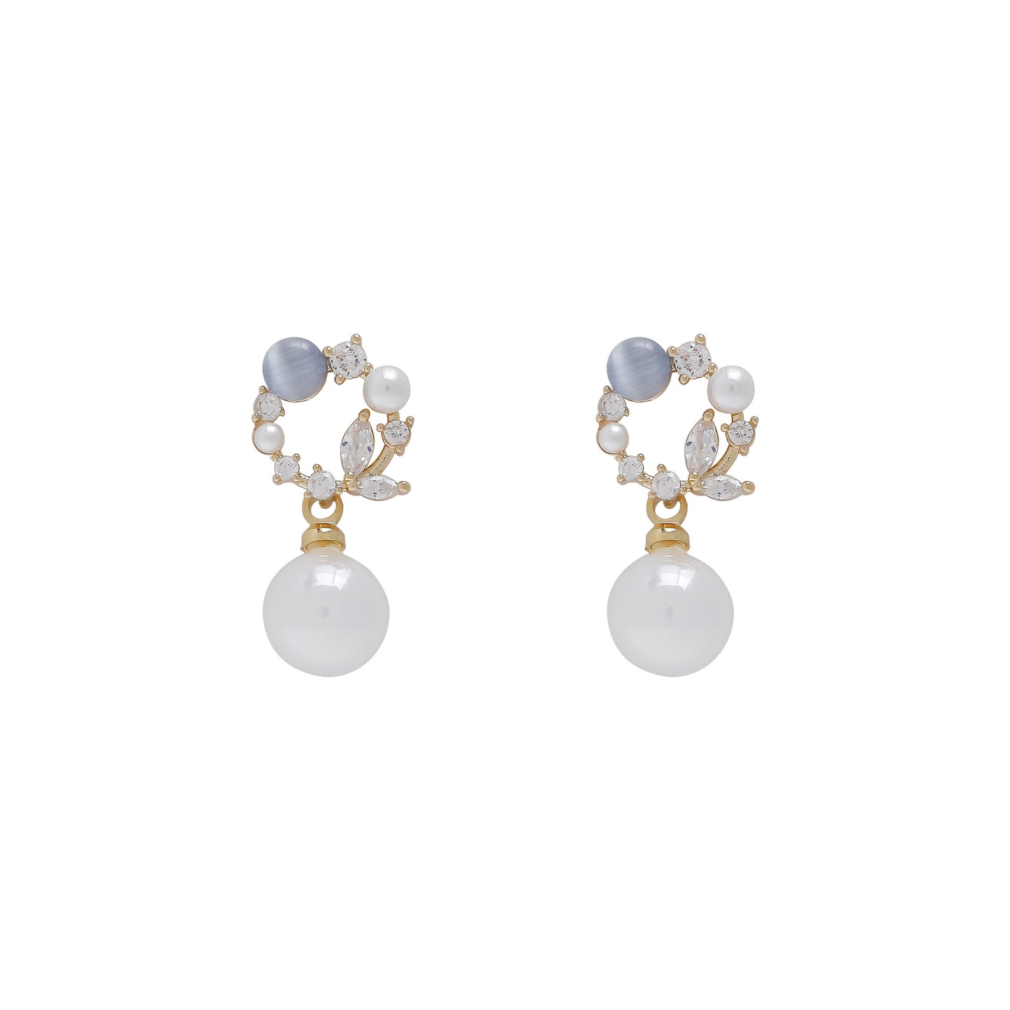 Clip Light Luxury Exquisite Opal Female Niche Fresh Earrings