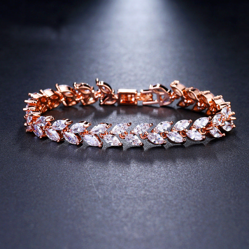 Zircon Rice Grain Female Fashion Crystal Bracelet
