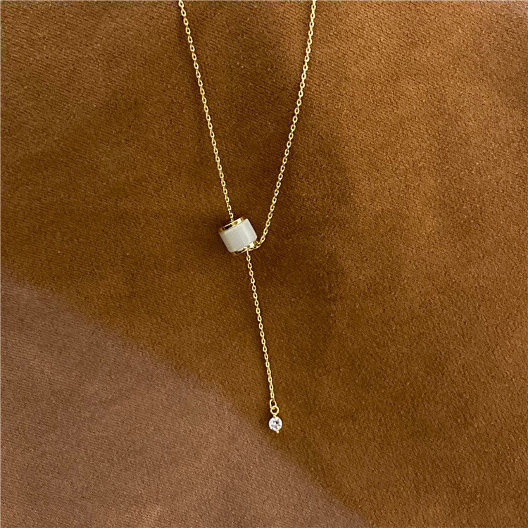 Damen-Taillen-Pullover-Kette, Schlüsselbein, leichte Luxus-Halsketten