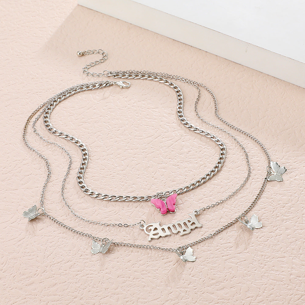 Women's Tassel Fashion Graceful Geometric Metal Letter Necklaces