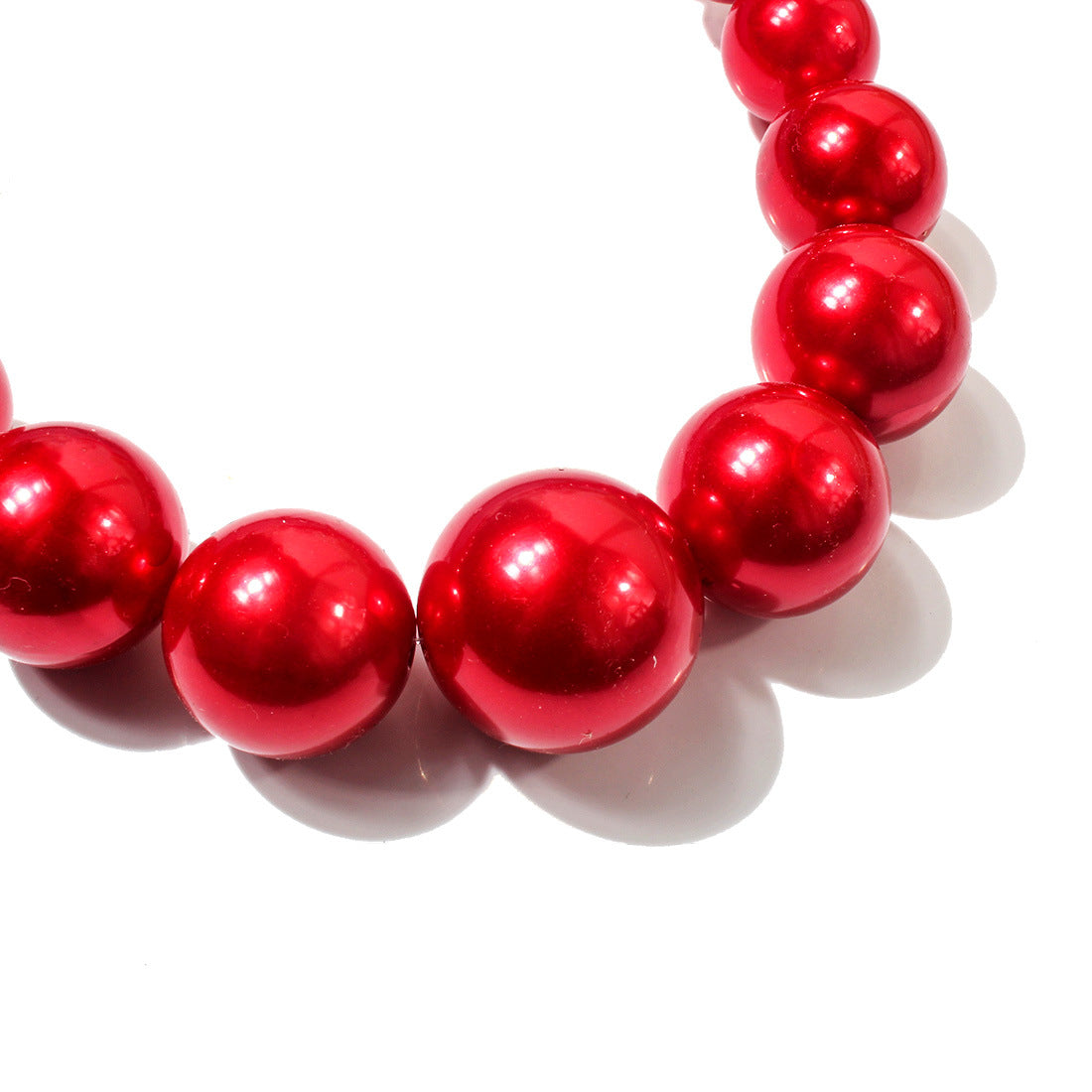 Colliers de clavicule courts en perles d'imitation simples et exagérés