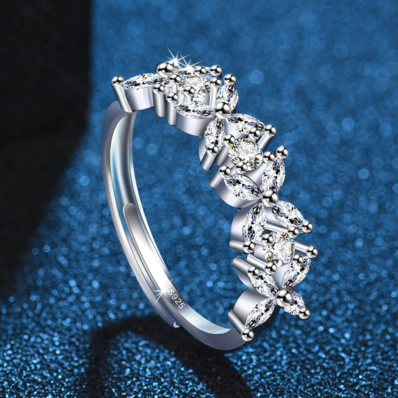 Women's Style Fashion Irregular Zircon With Diamond Personality Rings