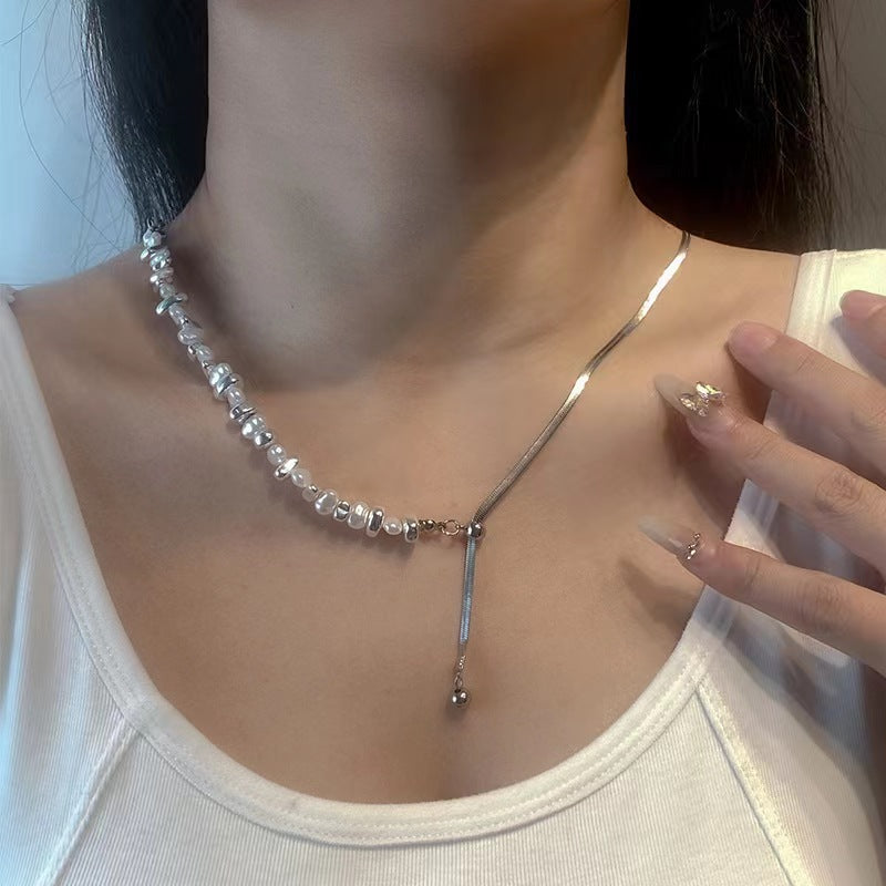 Sense Small Pieces Of Sier Pearl Necklaces