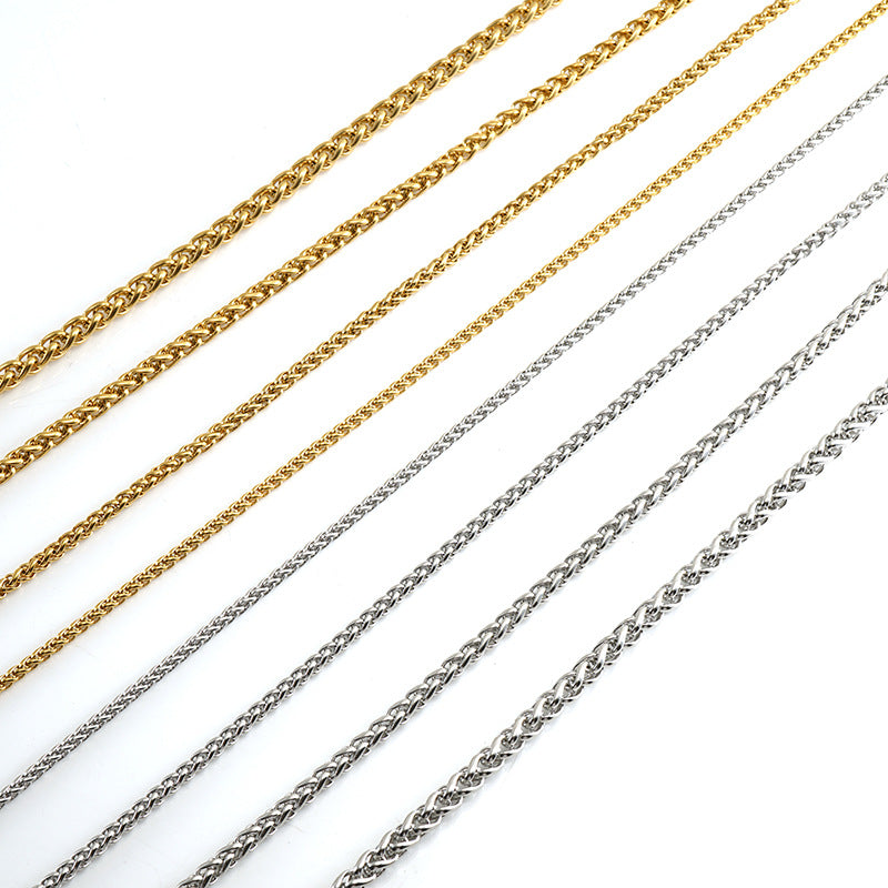 Steel Gold Keel Chain Pendant Finished Necklaces