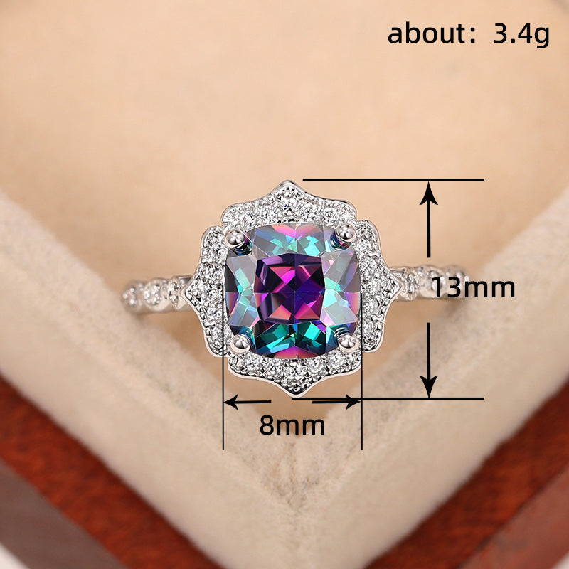 Female Week Commemorative Gift Color Bridal Wedding Rings
