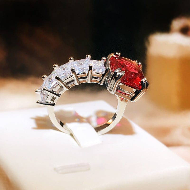 Handschmuck Persönlichkeit Mode Farbe Zirkon Ringe