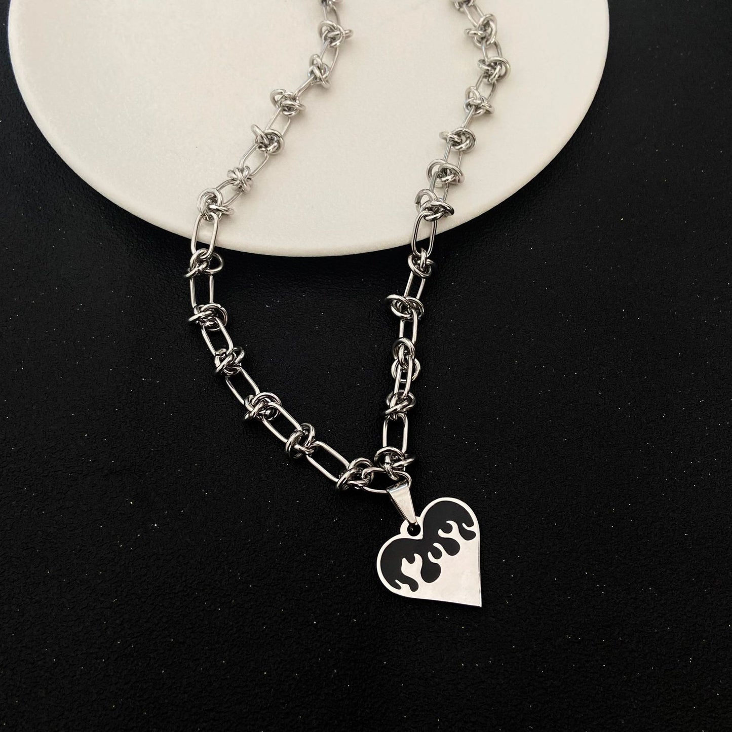 Ornament Design Couple Accessories Tide Titanium Steel Necklaces