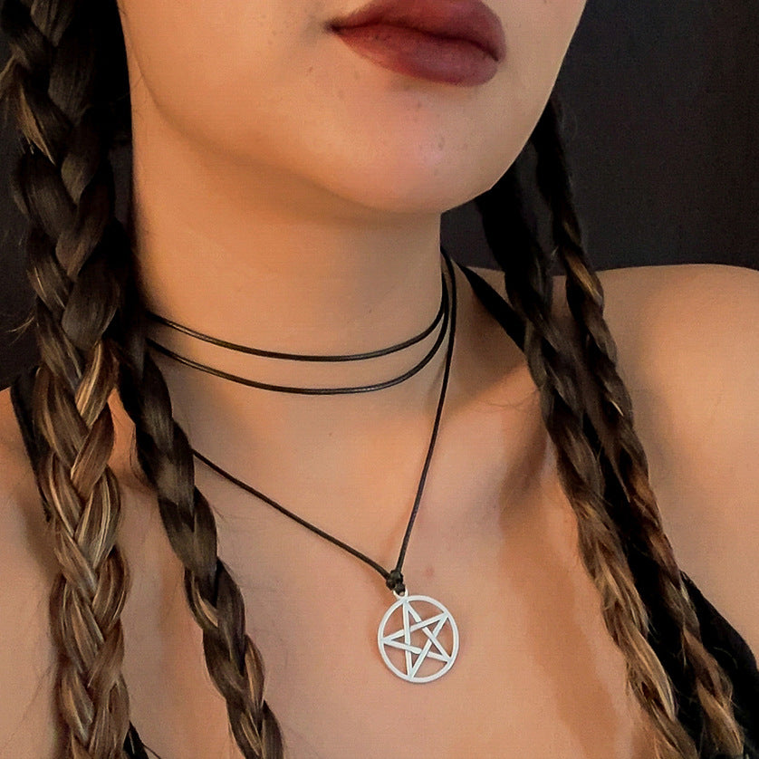 Colliers de cou avec pendentif étoile à cinq branches, vent chaud et froid