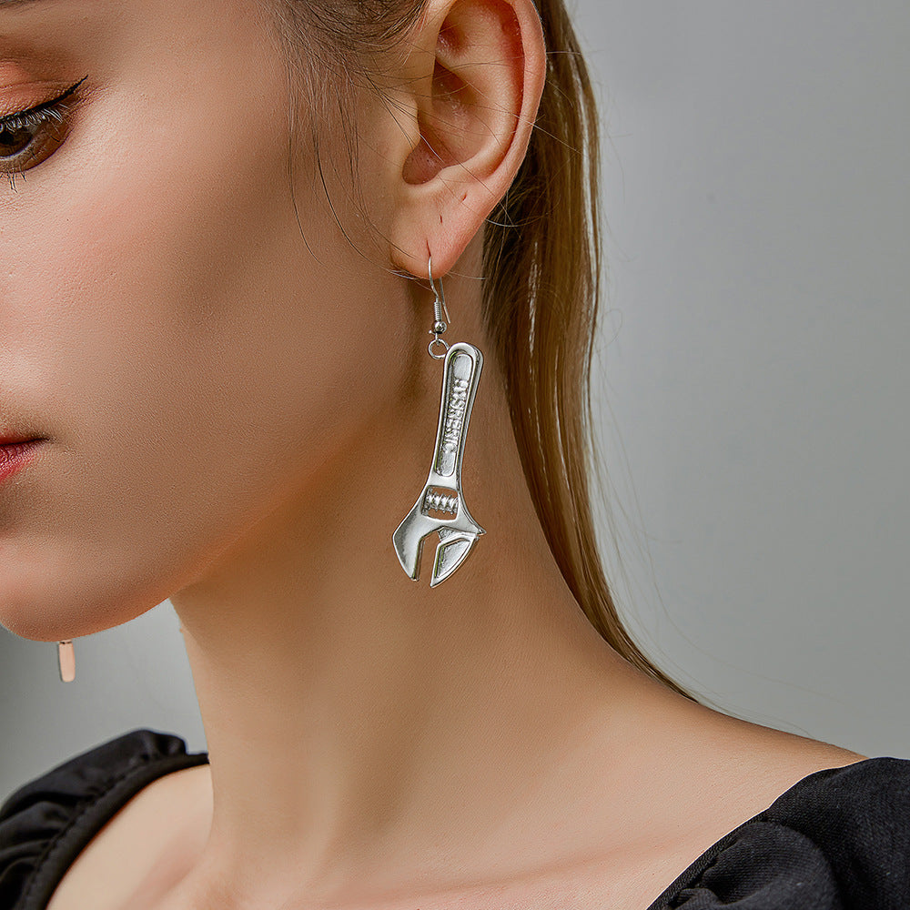 Boucles d'oreilles rétro simples pour femmes et hommes, petite clé, couple