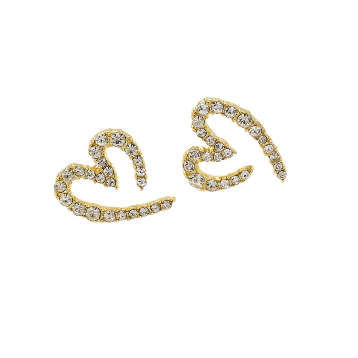Fashion Design Sense Fully Jeweled Loving Heart Ear Exquisite Versatile Rings