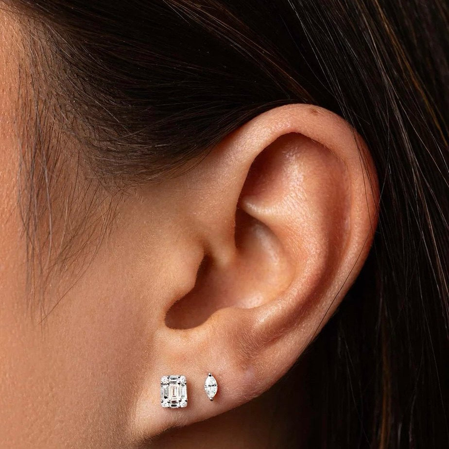 Sterling Sier Gold Plated Zircon Mini Ear Bone Horse Rings
