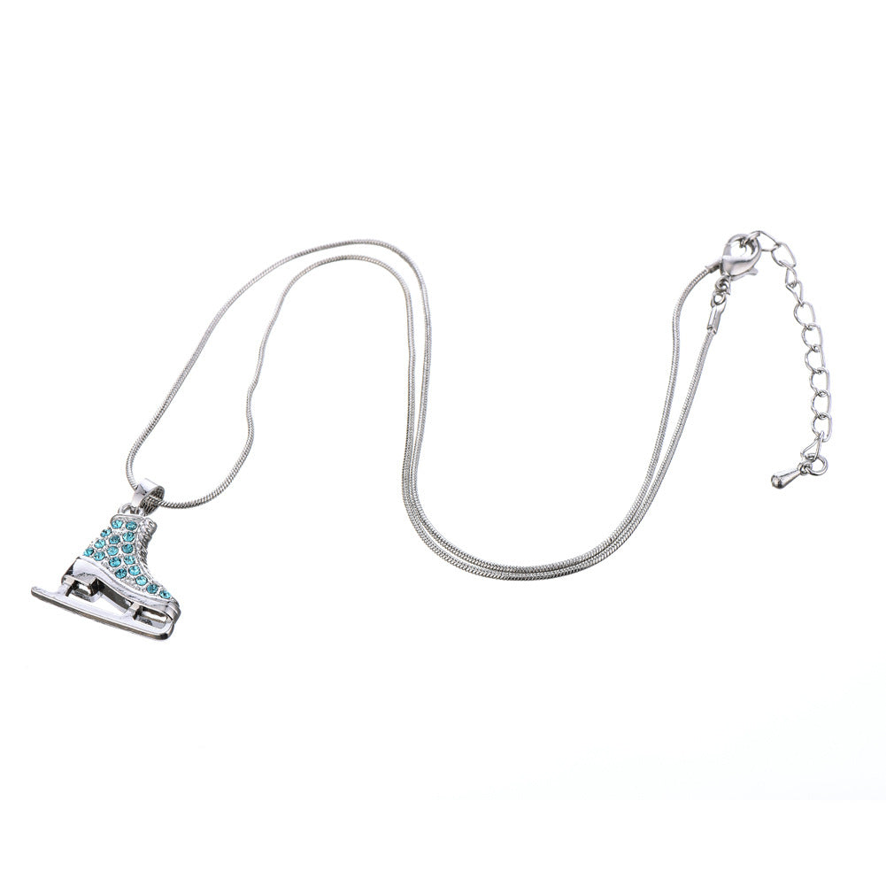 Cartoon-Schmuck, Sport-Skaten, die Schuhe voller Diamant-Halsketten