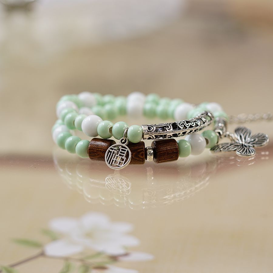 Künstlerische Armbänder im chinesischen weiblichen ethnischen Stil aus Keramik