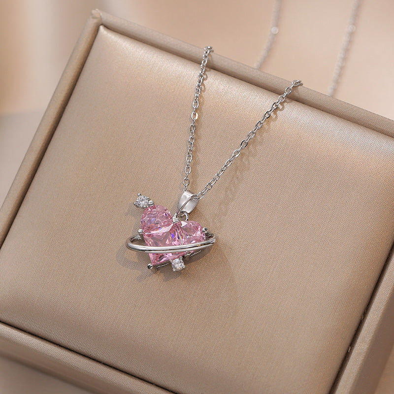 Fan Sweetheart Series Zircon Special Interest Necklaces