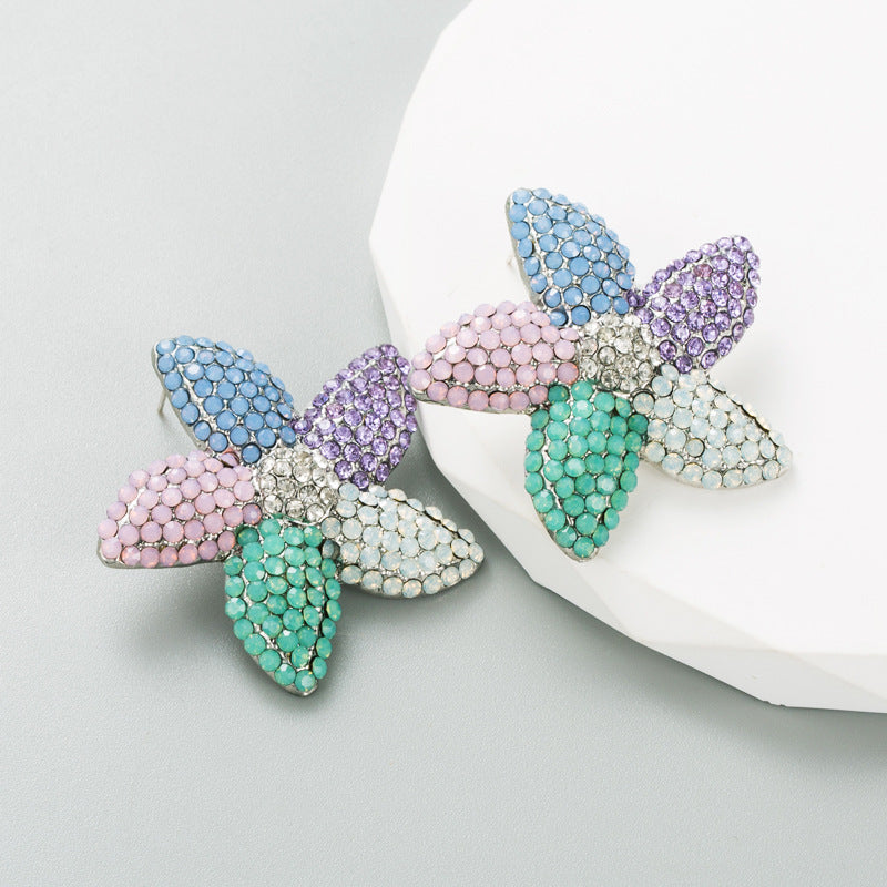 Women's Trend Creative Starfish Alloy Plating With Colored Rings
