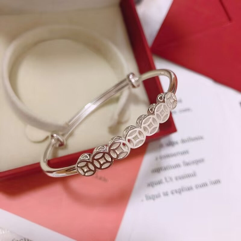 Lucky Copper Coin Fashion Simple Niche Light Bracelet