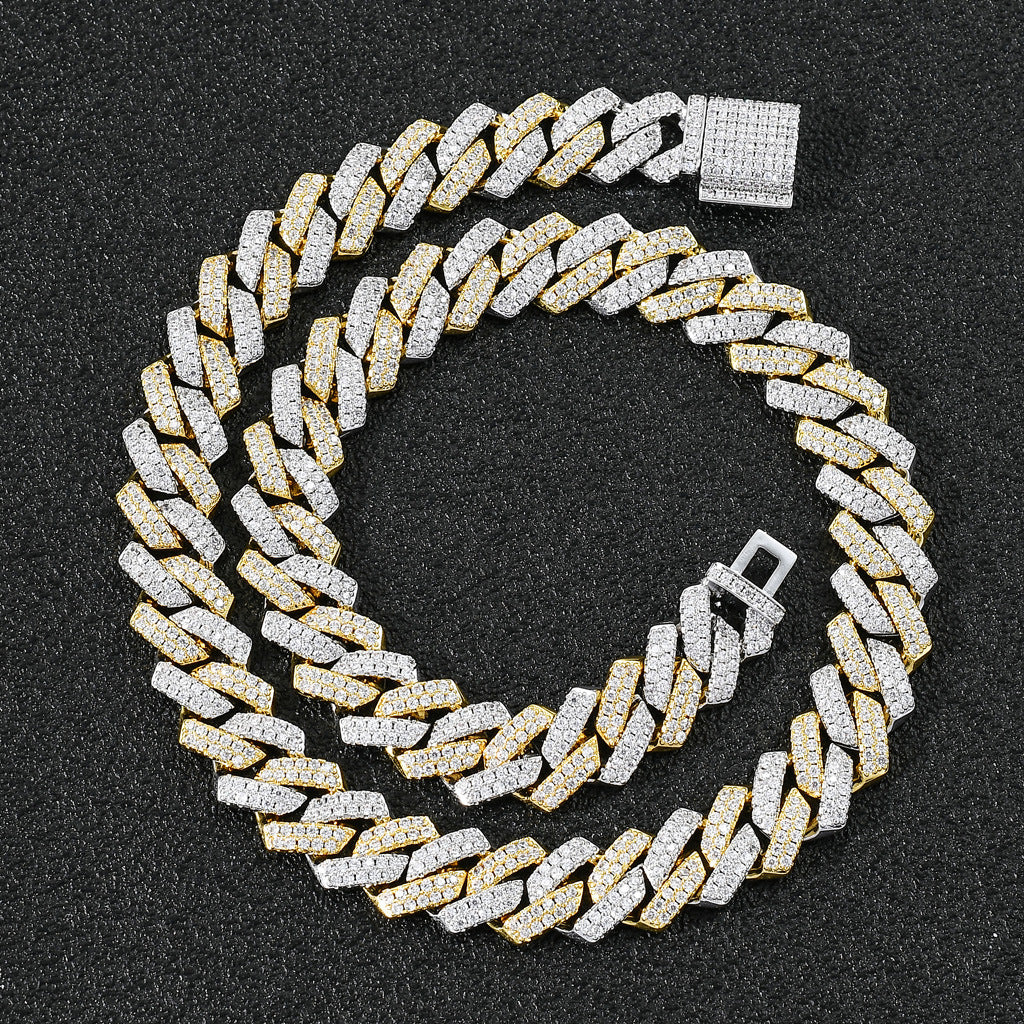 Colliers en Zircon incrustés de cuivre cubain Hop Bar pour hommes