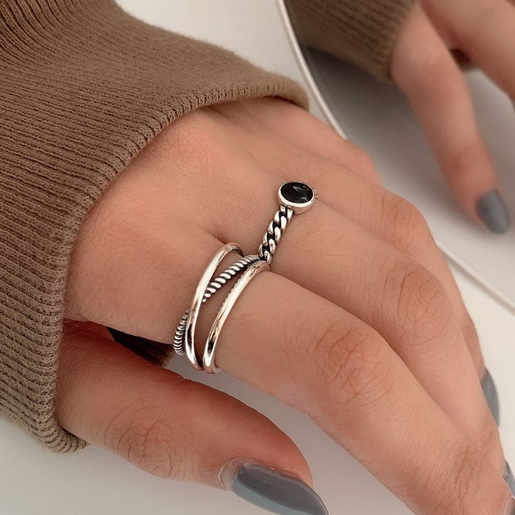 Hipster Retro Disco Jumping Niche Personality Rings