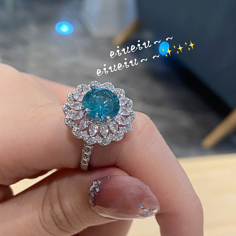 Eye Zircon Stylish Opening Adjustable Index Rings