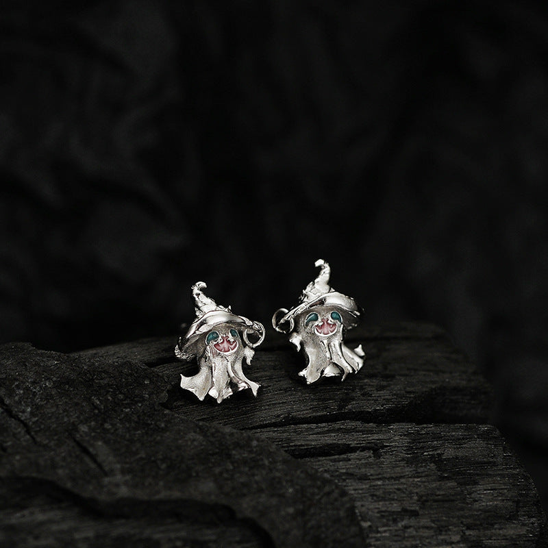 Wizard Hat Funny Ghost Series Niche Rings