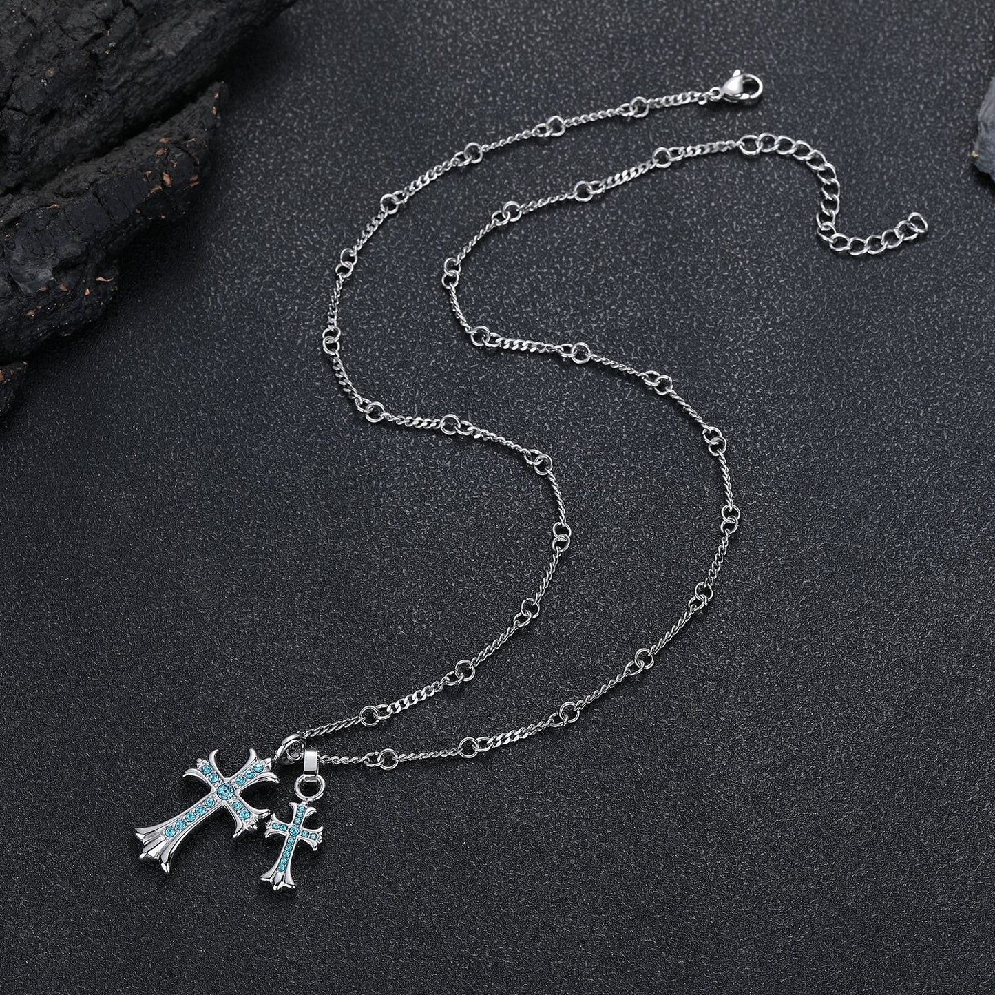 Women's & Men's High-grade Twin Sweater Chain Special Interest Necklace