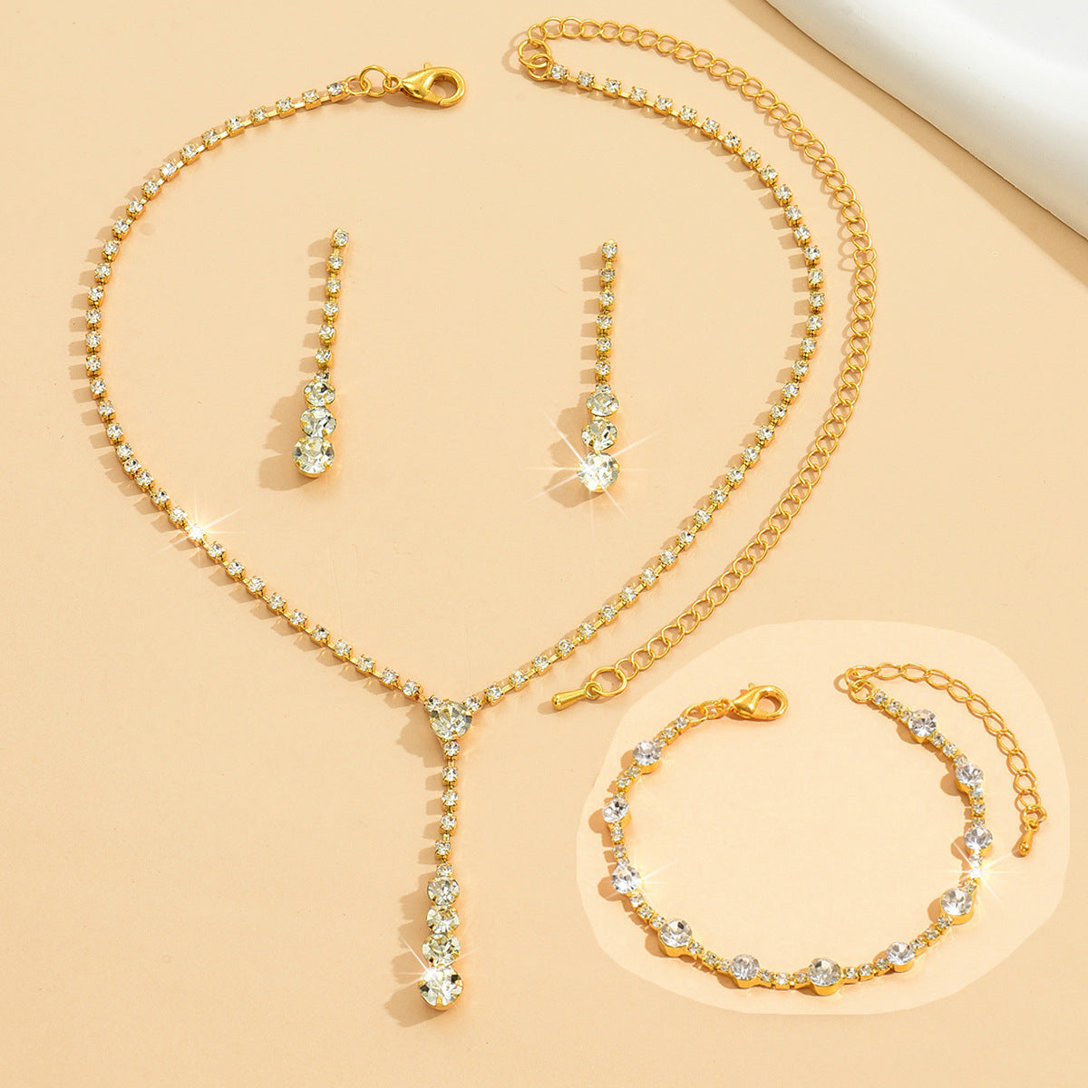 Simple Popular Ear He Originally Single Row Jewelry Set