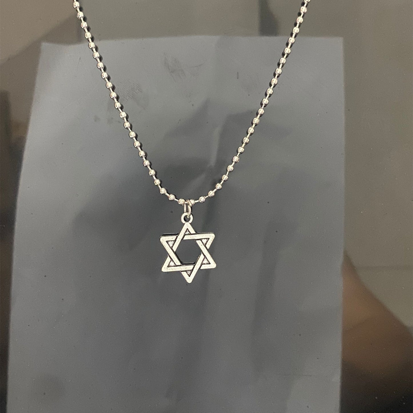 Men's Lucky Number Square Plate Titanium Steel Female Necklace