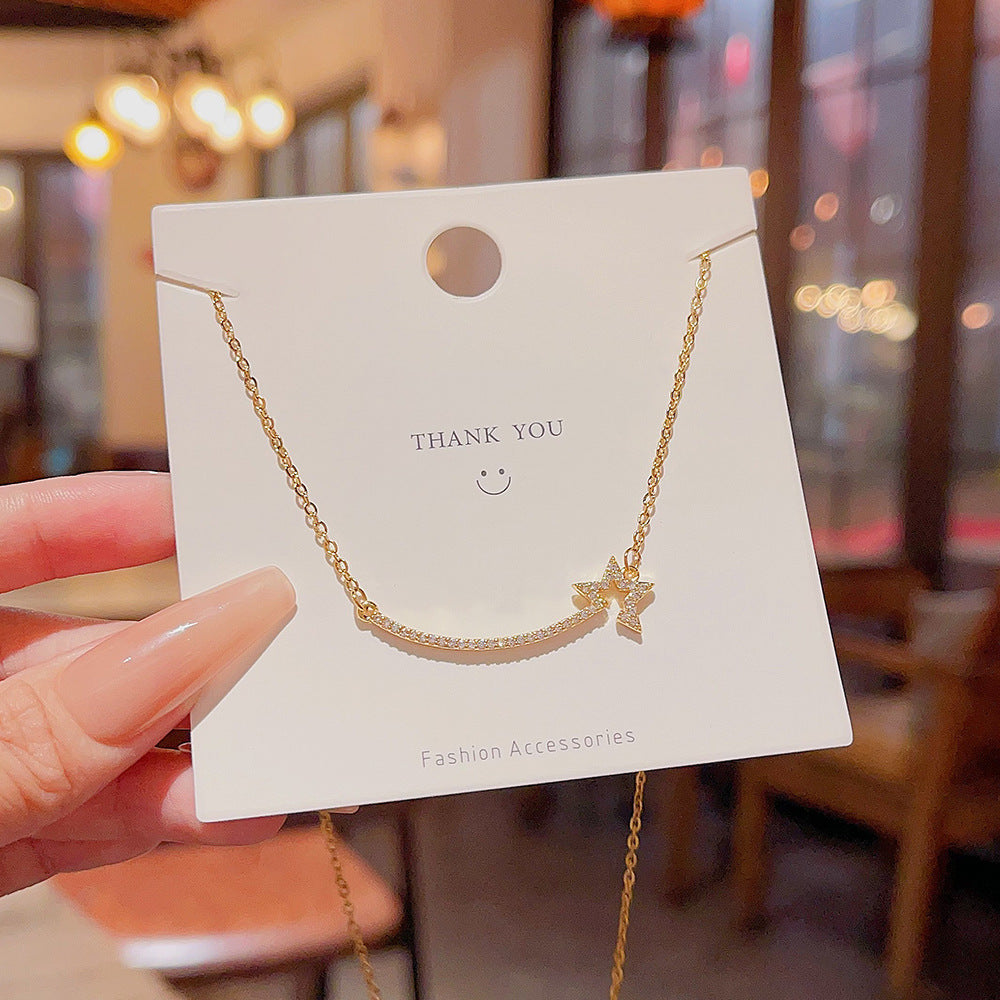 Inlaid Zirconium Meteor Fashion Commuter Clavicle Necklaces