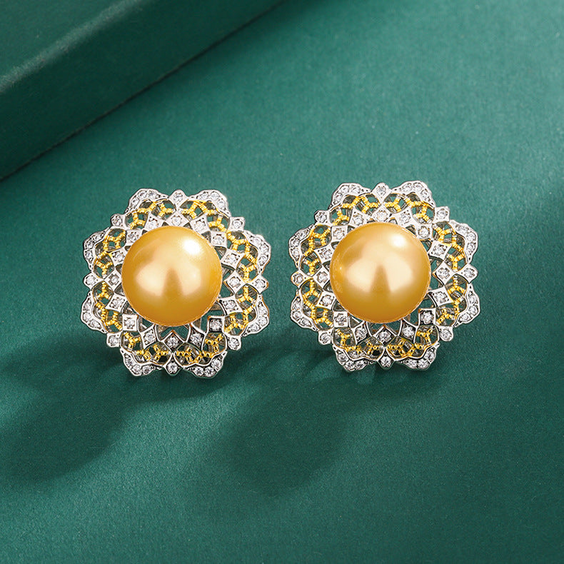 Luxury Shell Pearls Imitation Natural Freshwater Rings