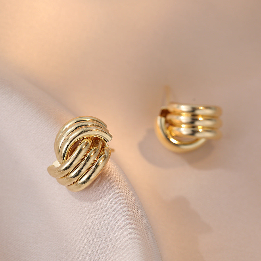 Damen-Ohrringe „For Sier Needle Metal Geometry Cold“.